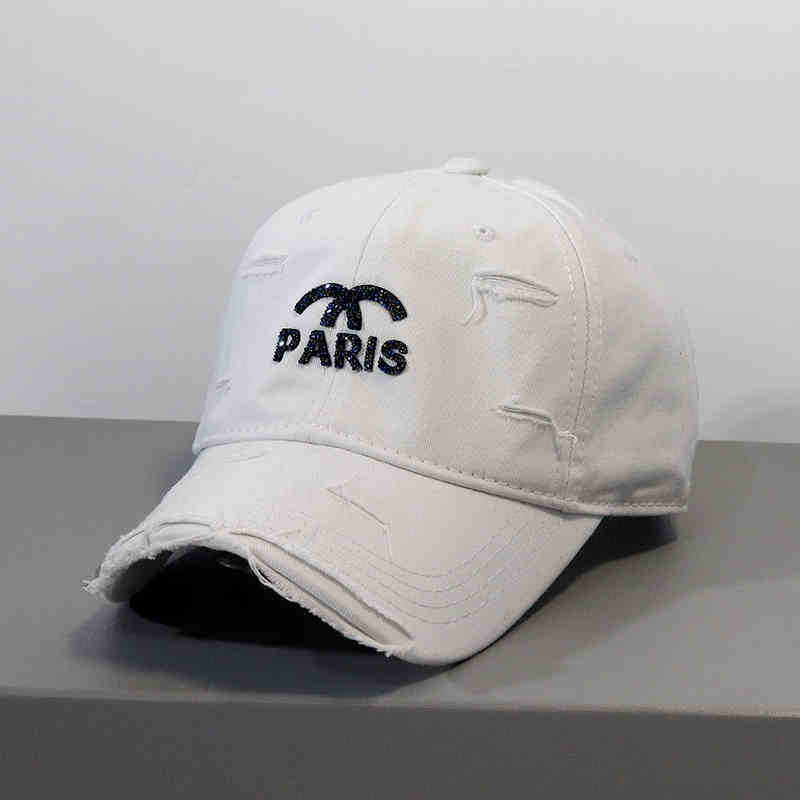 Women's Distressed Graphic Adjustable Baseball Cap Bowlift