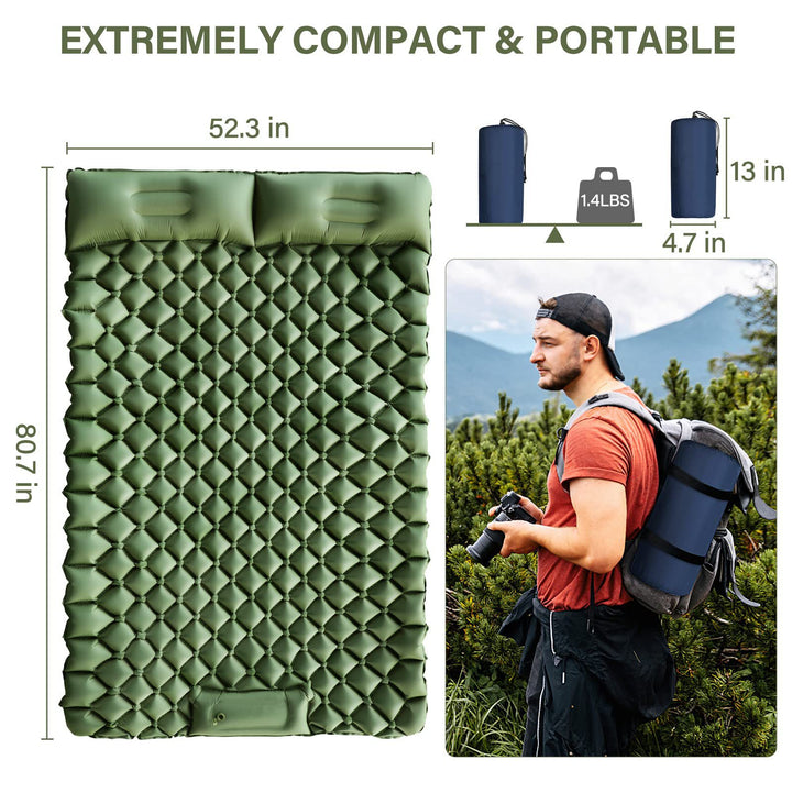 Premium Sleeping Mat With Integrated Headrest And Comfort Zone Bowlift