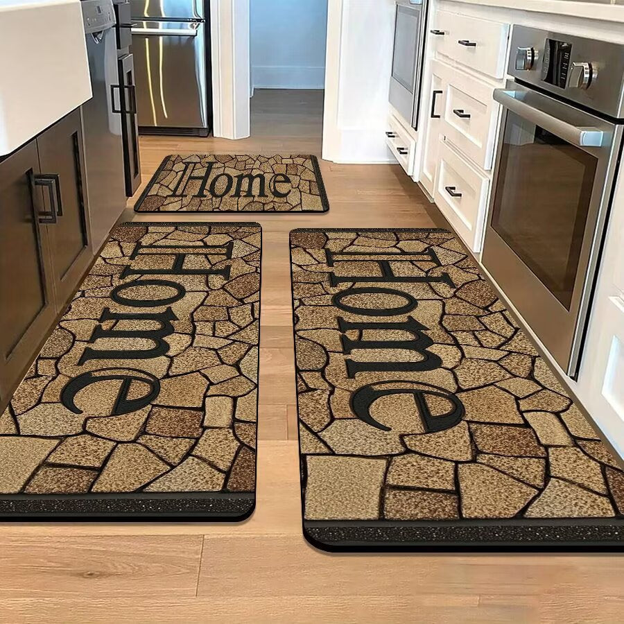 Stone-Inspired Decorative Area Mat Bowlift
