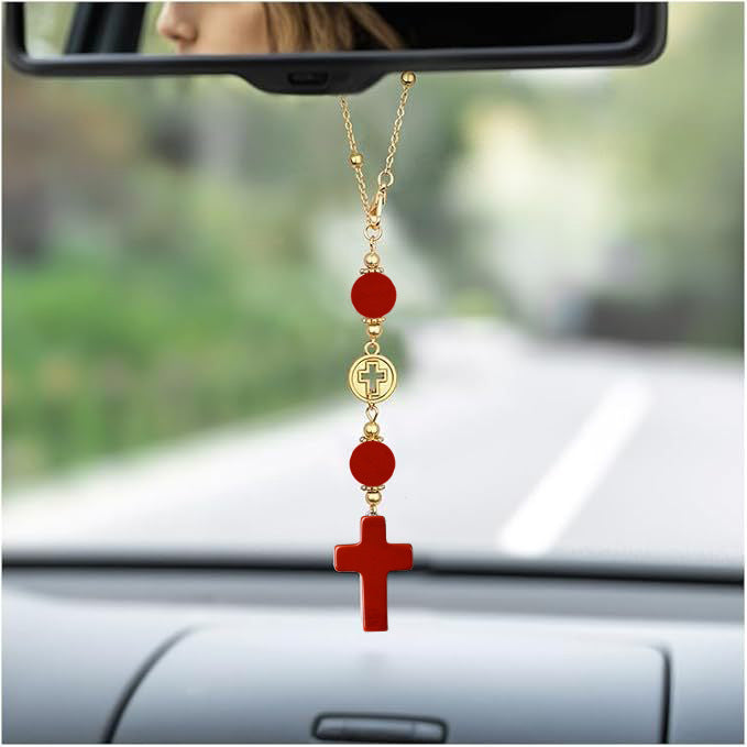 Decorative Cross Car Charm Bowlift