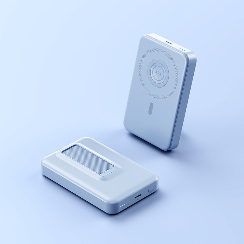 Portable charger with integrated wireless charging technology and intelligent power display Bowlift