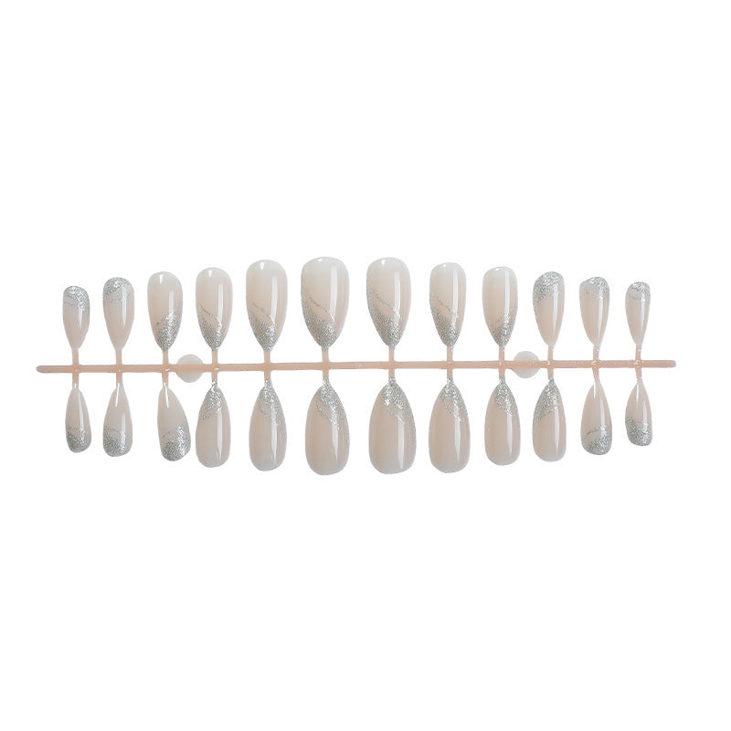 Elegant Glittery Press-On Nail Set Bowlift