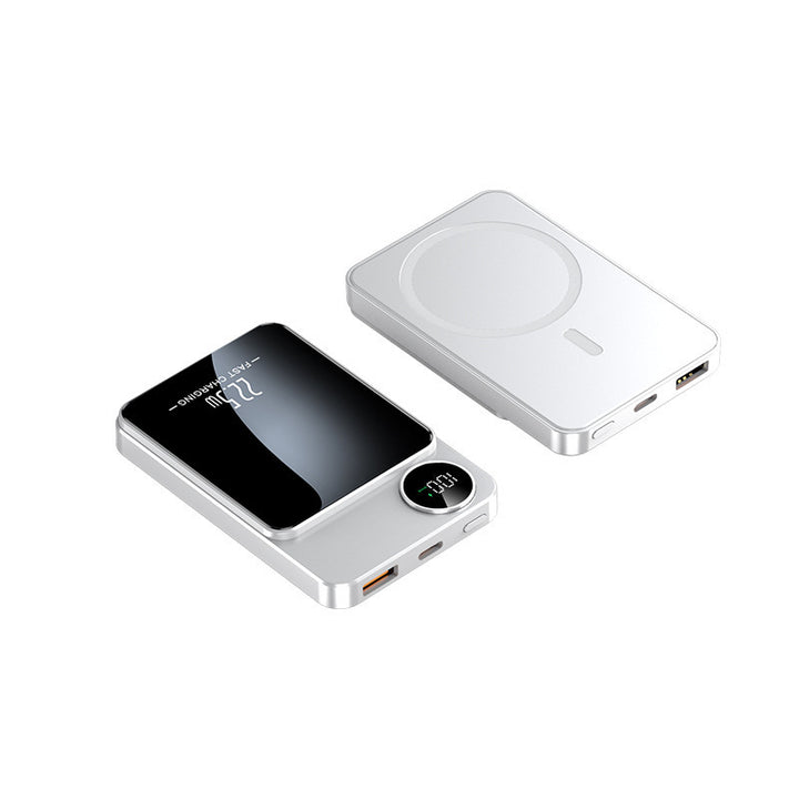 Slim Powerbank with wireless charging function and digital display Bowlift
