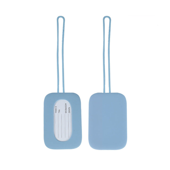 silicone luggage tag with ID window and elastic strap Bowlift