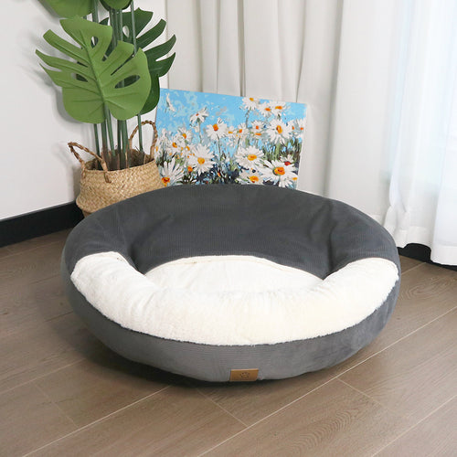 Round Cushioned dog bed