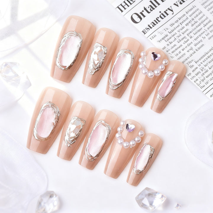 Elegant Decorative Press-On Nail Art Bowlift