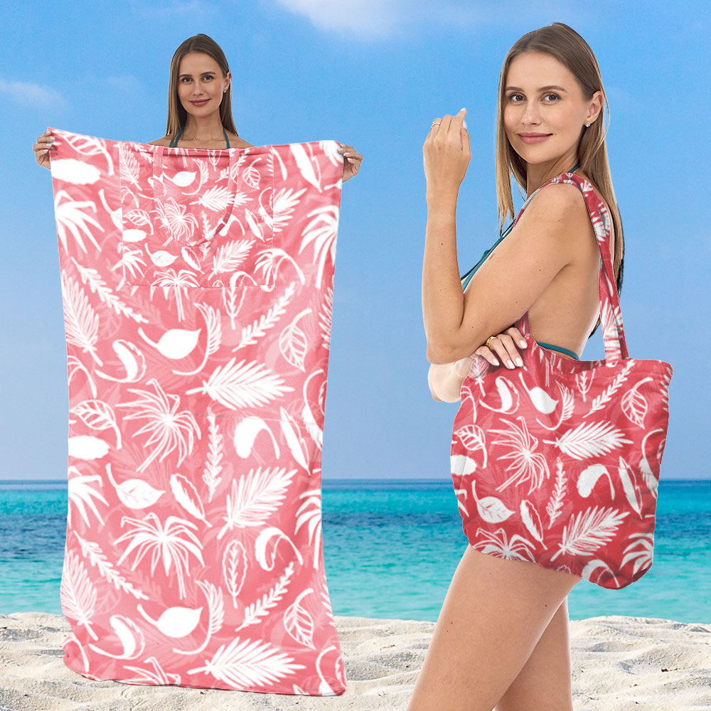 Beach towel with elegant floral patterns Bowlift