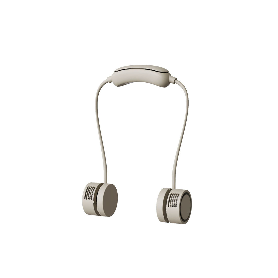 Unisex portable neck fan with dual mini fans and USB charging function Bowlift