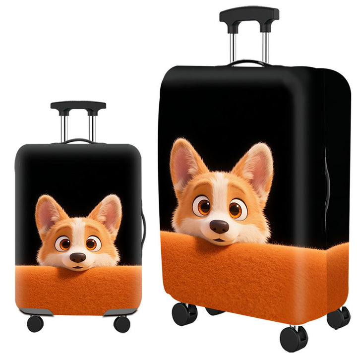 Tropical Leaf Print Hard Shell Luggage Bowlift