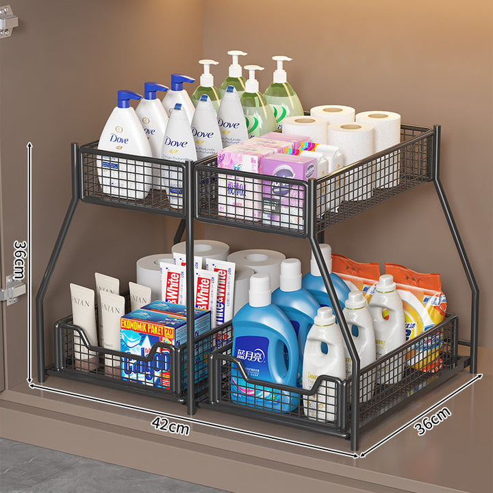 Two-Tier Wire Storage Organizer Bowlift