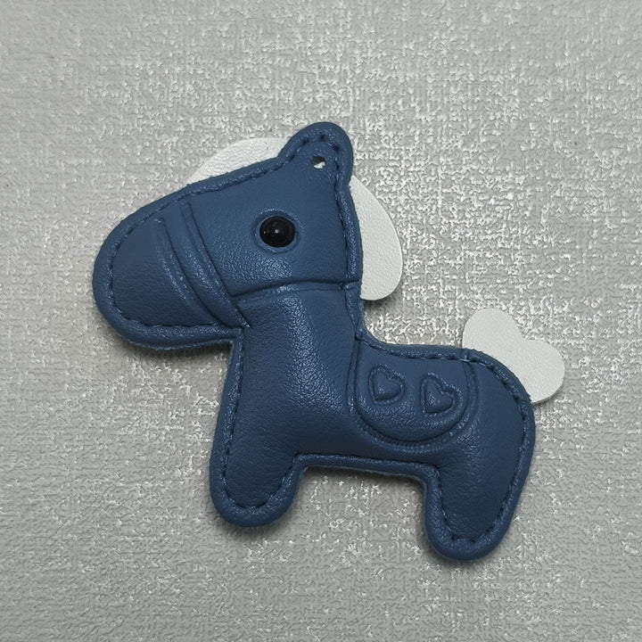 Leather Horse-Shaped Keychain Bowlift