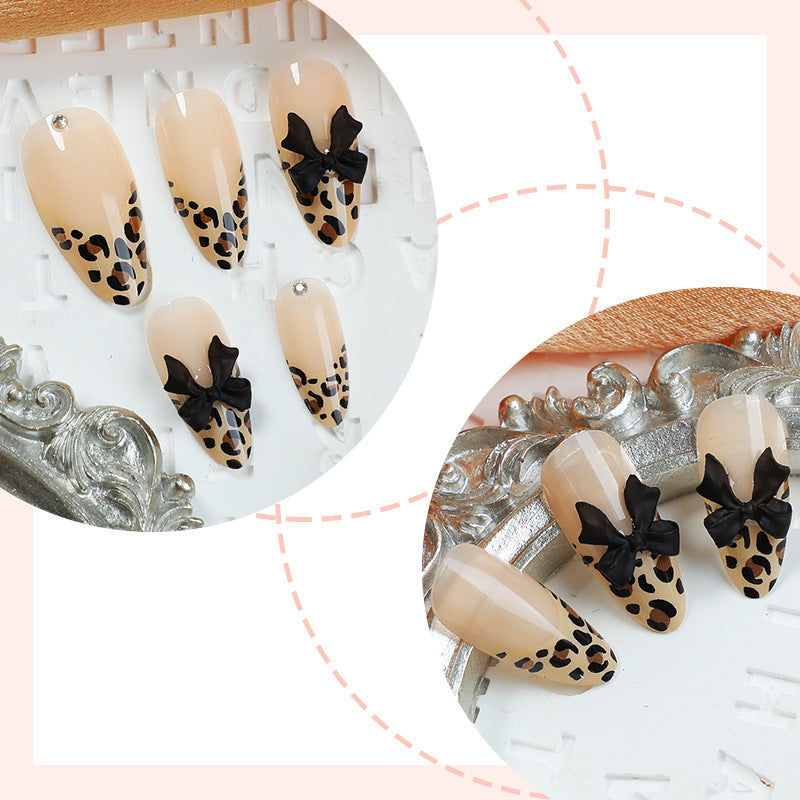 Chic Leopard Print Bow Press-On Nail Set Bowlift