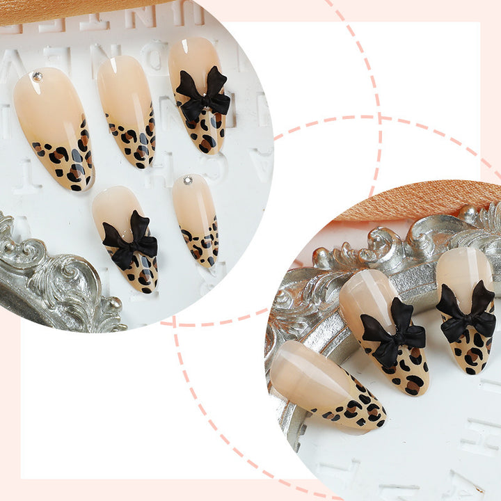 Chic Leopard Print Bow Press-On Nail Set Bowlift