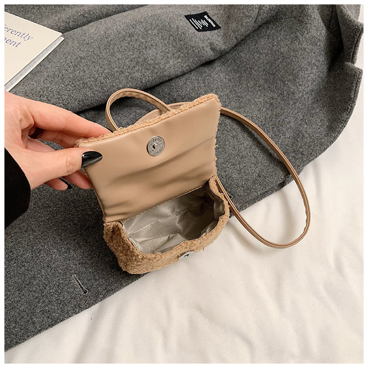 Plush Crossbody Bag with Cute Animal Design Bowlift