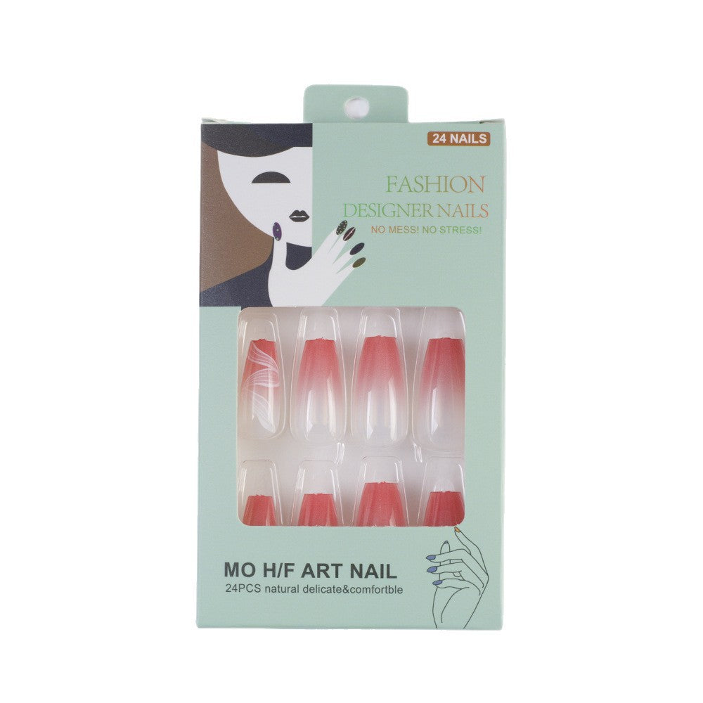Art nails with elegant ombre and floral pattern Bowlift