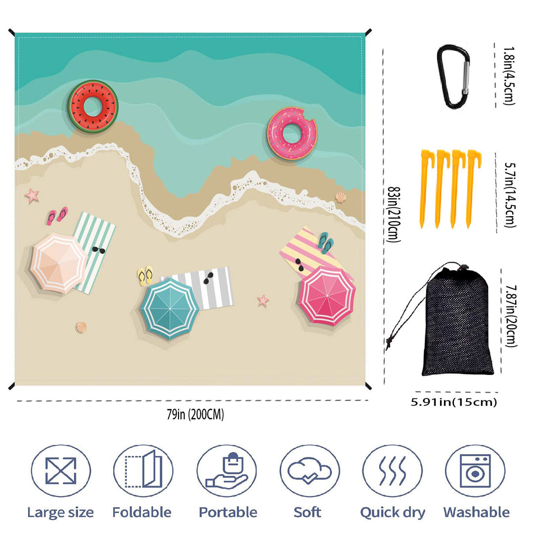 Large Portable Beach Mat Bowlift
