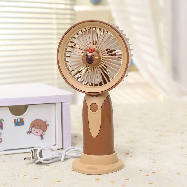 Women's Compact Hand Fan with Ergonomic Design and USB Charging Function Bowlift