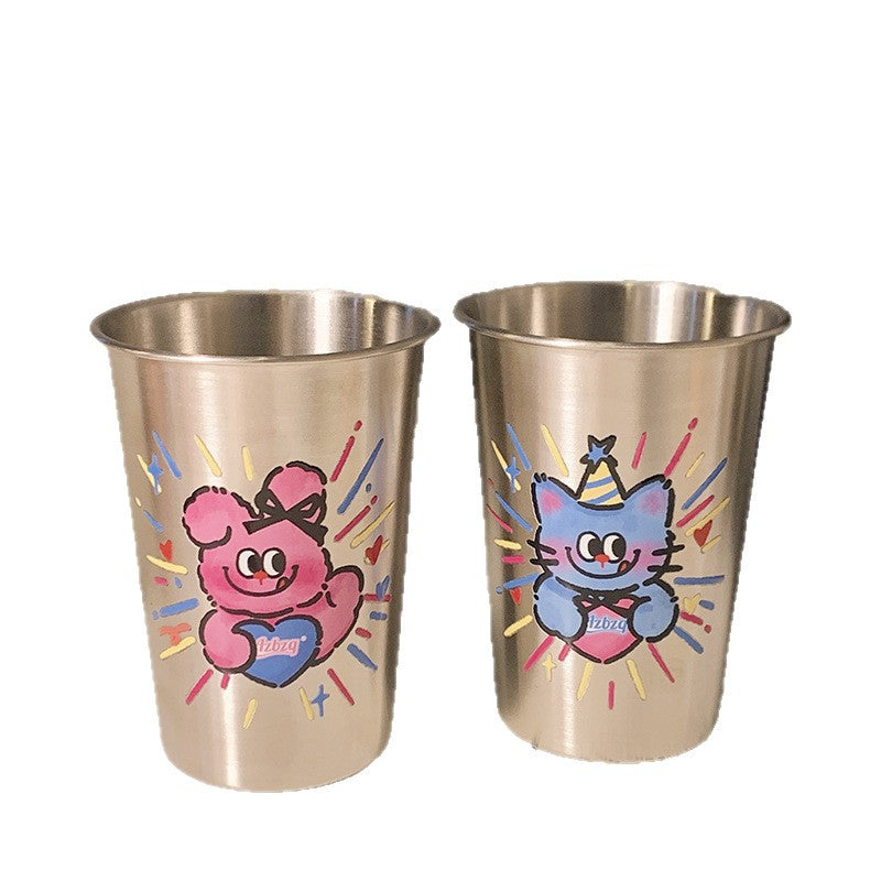 Stainless Steel Drinking Cup with Playful Character Design Bowlift