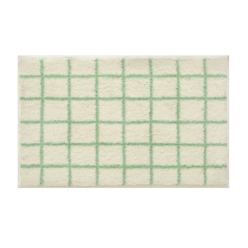 Soft Plush Checkered Bath Runner