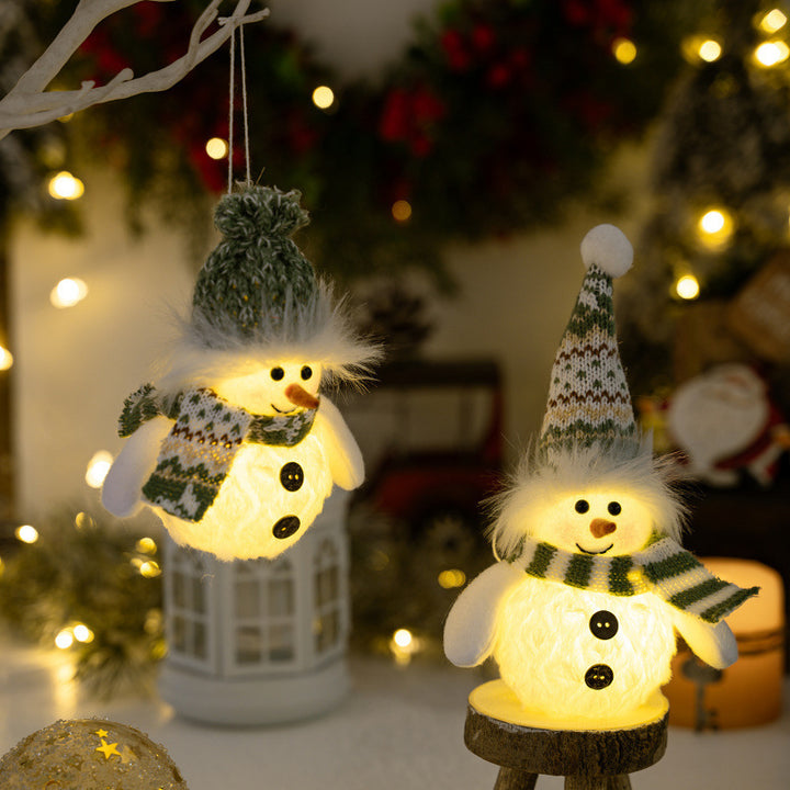 Illuminated Snowman Figure Bowlift