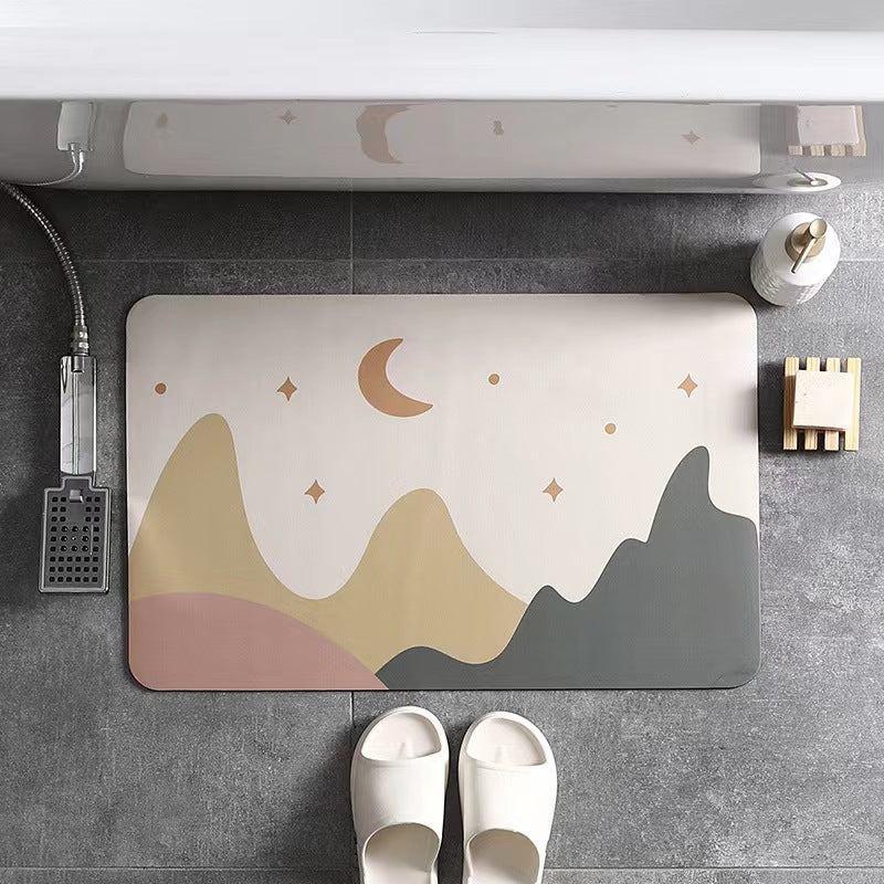 Abstract Landscape Bath Mat Bowlift
