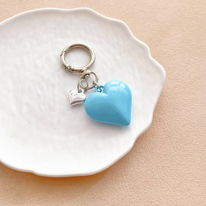 Heart-Shaped Charm Keychain Bowlift