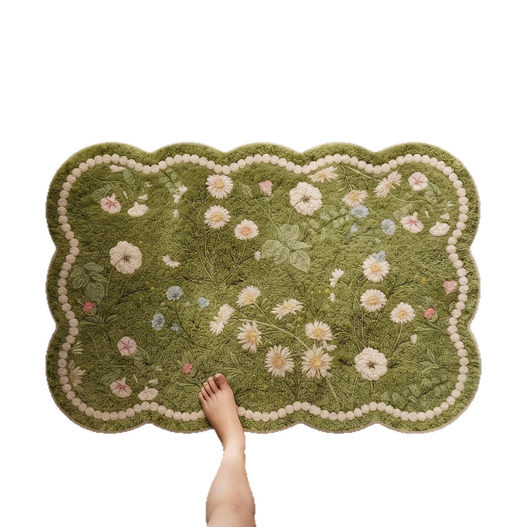 Floral Patterned Area Rug Bowlift