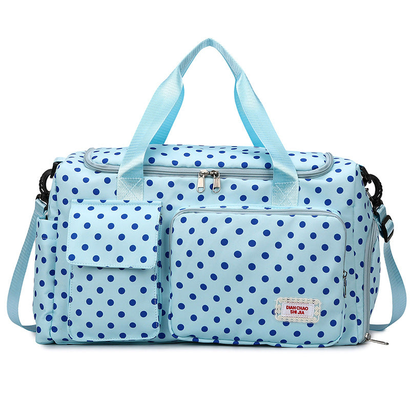 Spacious Polka Dot Travel Duffel