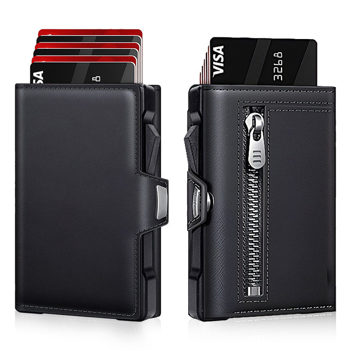 Stylish RFID-Blocking Leather Cardholder Bowlift