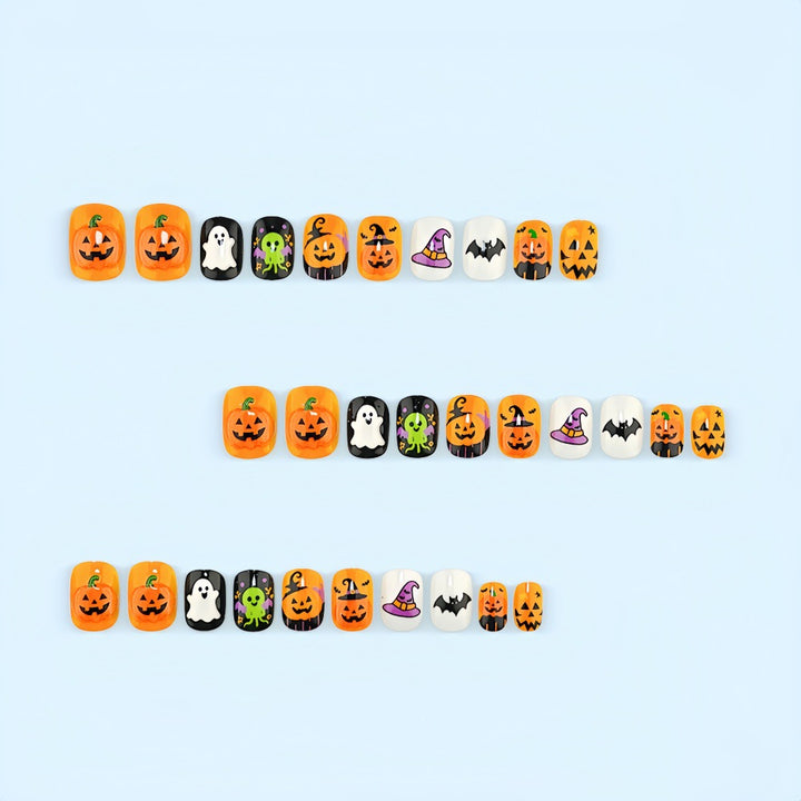 Artificial nails with spooky Halloween designs Bowlift