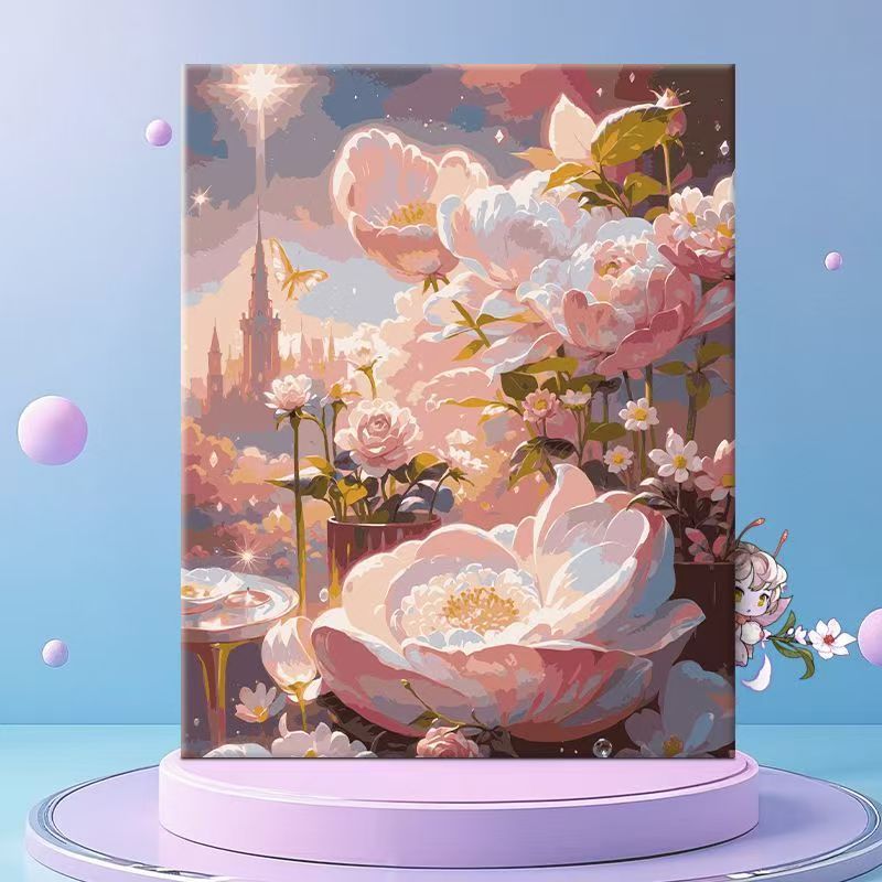 Whimsical Floral Fantasy Canvas Wall Art Bowlift