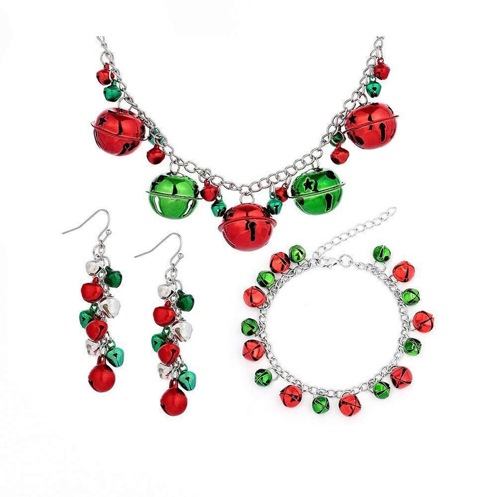 Festive Holiday Bell Jewelry Set Bowlift