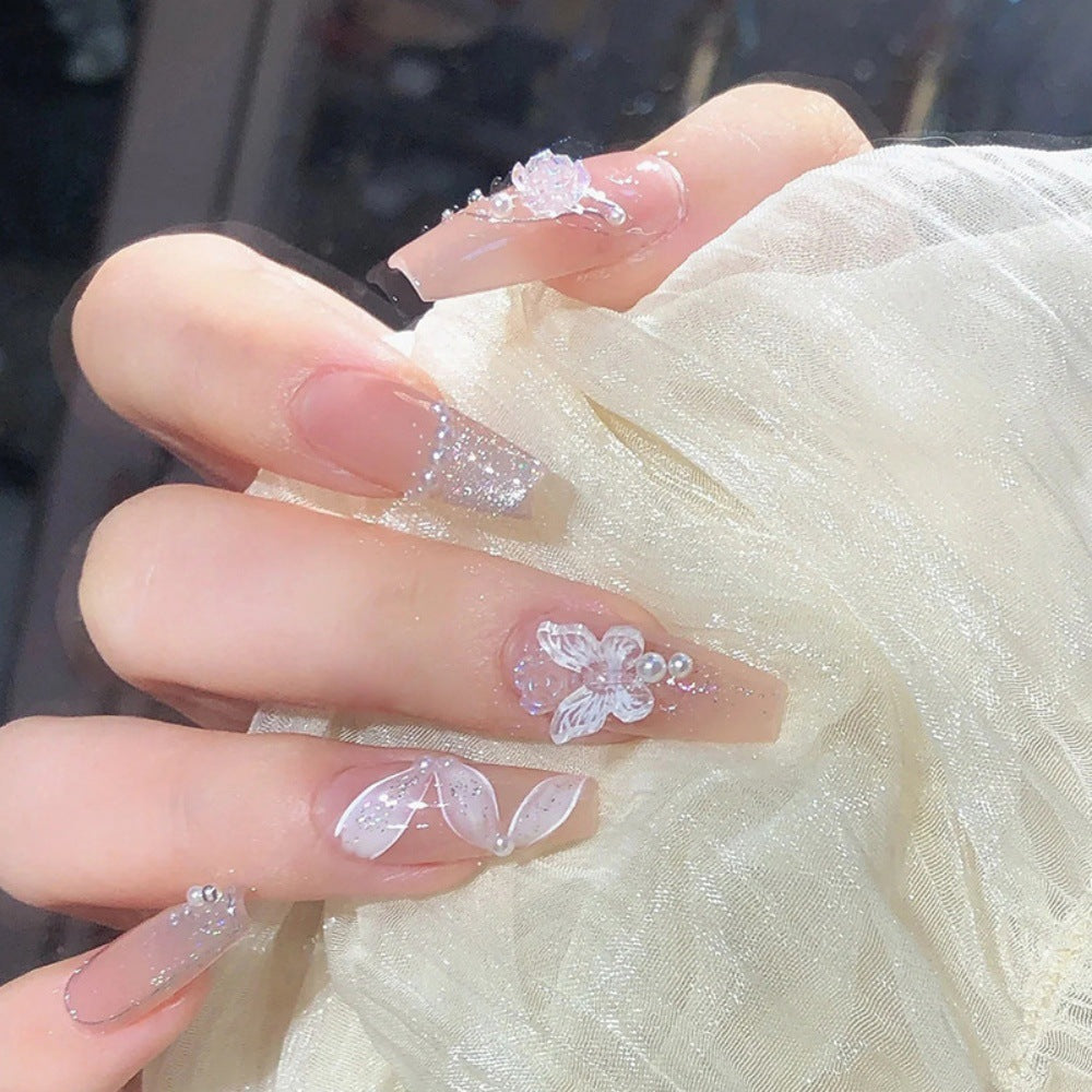 Glossy Ombre Nail Extensions Bowlift