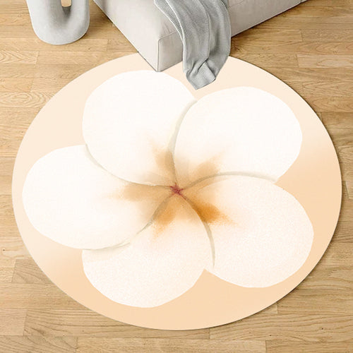 Plush Floral-Shaped Area Rug Bowlift