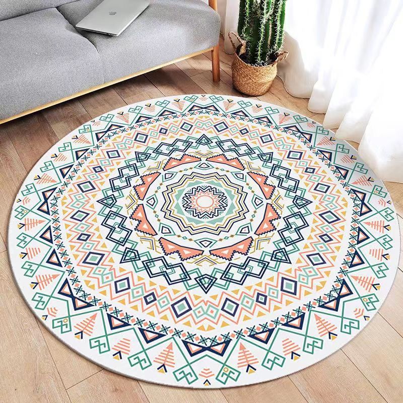 Bohemian Geometric Pattern Area Rug Bowlift
