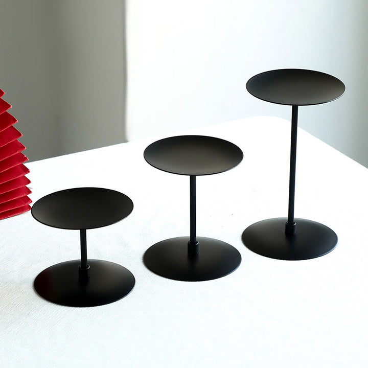 Handmade Ribbed Column Pillar Candle Set for Tabletop Decor
