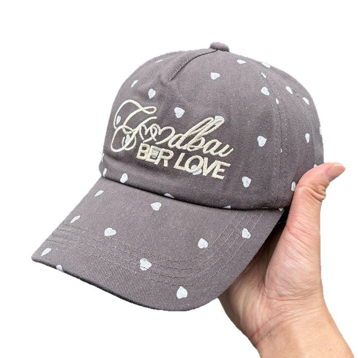 Women's Playful Heart-Patterned Adjustable Cap Bowlift