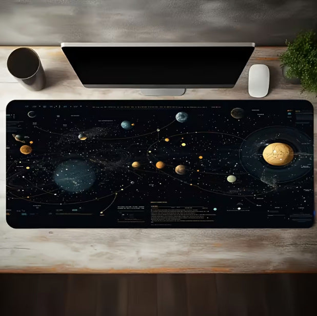Planets-Themed Gaming Desk Mat Bowlift