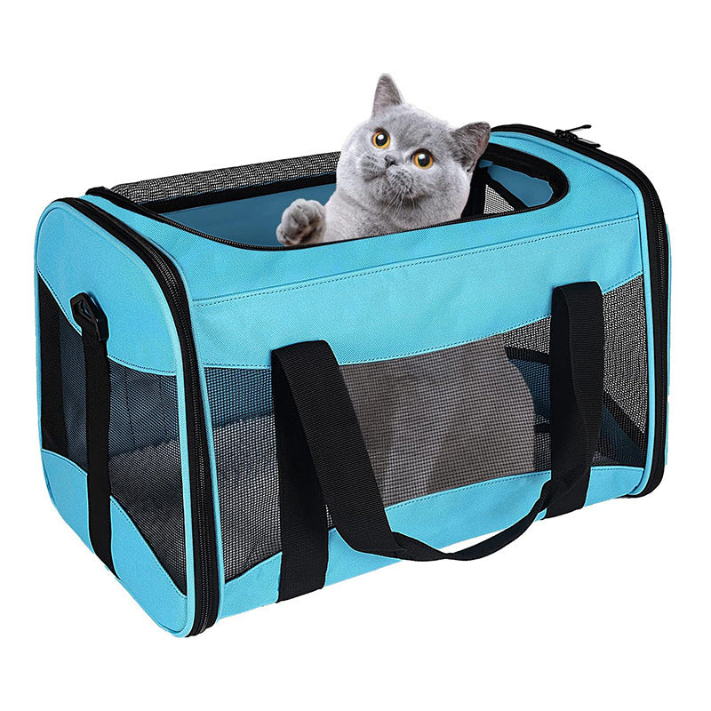 Practical Pet Carrier with Breathable Mesh Inserts Bowlift