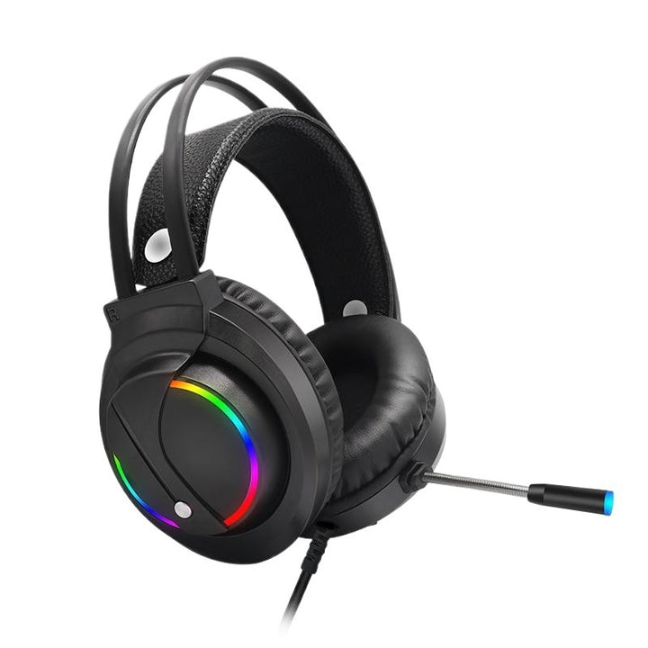 Men's Gaming Headset with RGB Lighting and Noise-Canceling Microphone Bowlift