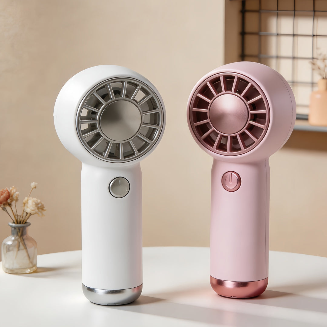 Ladies Portable Mini Fan with USB Charging Function and Ergonomic Design Bowlift