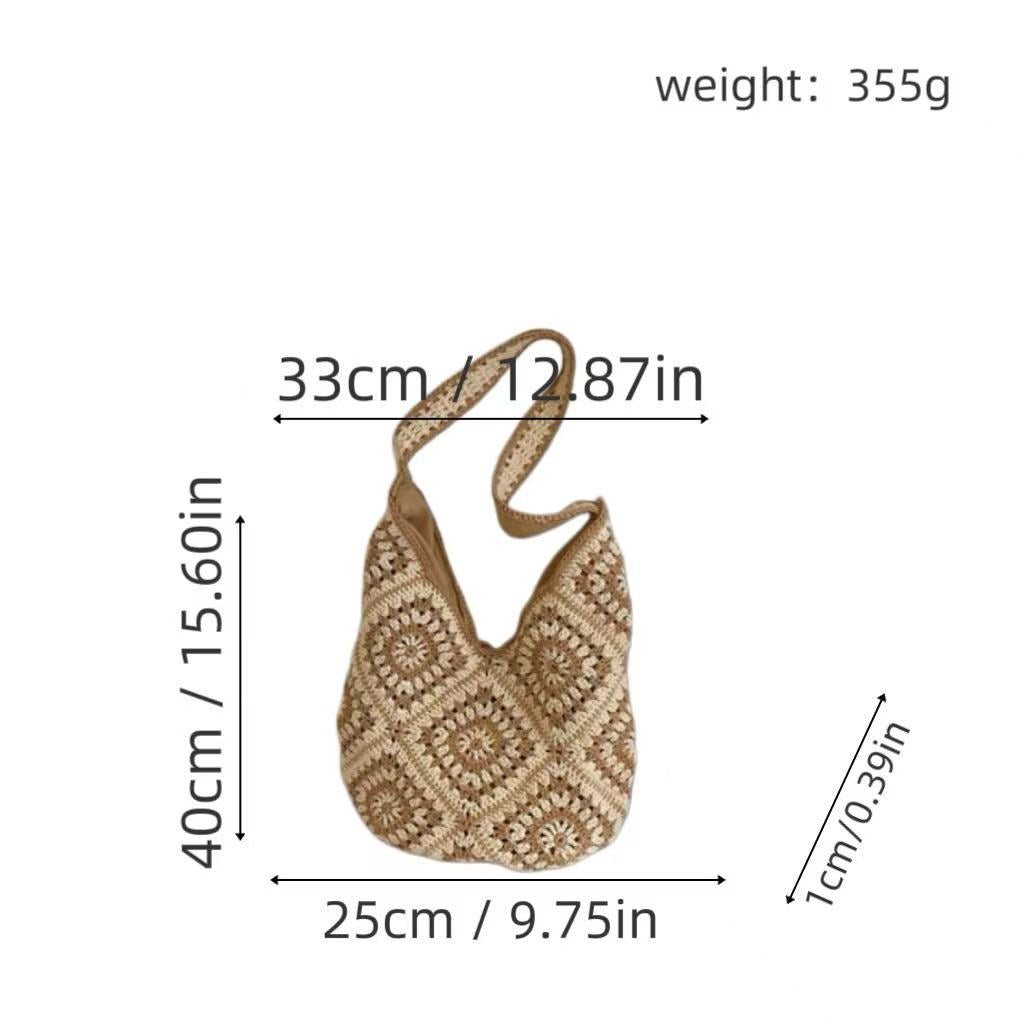 Shoulder bag with unique crochet pattern Bowlift