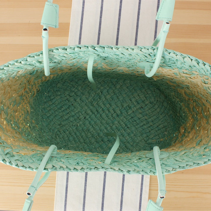 Braided beach bag with elegant gradient Bowlift
