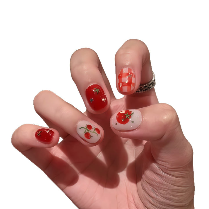 Artificial artificial nails with fruity strawberry design Bowlift