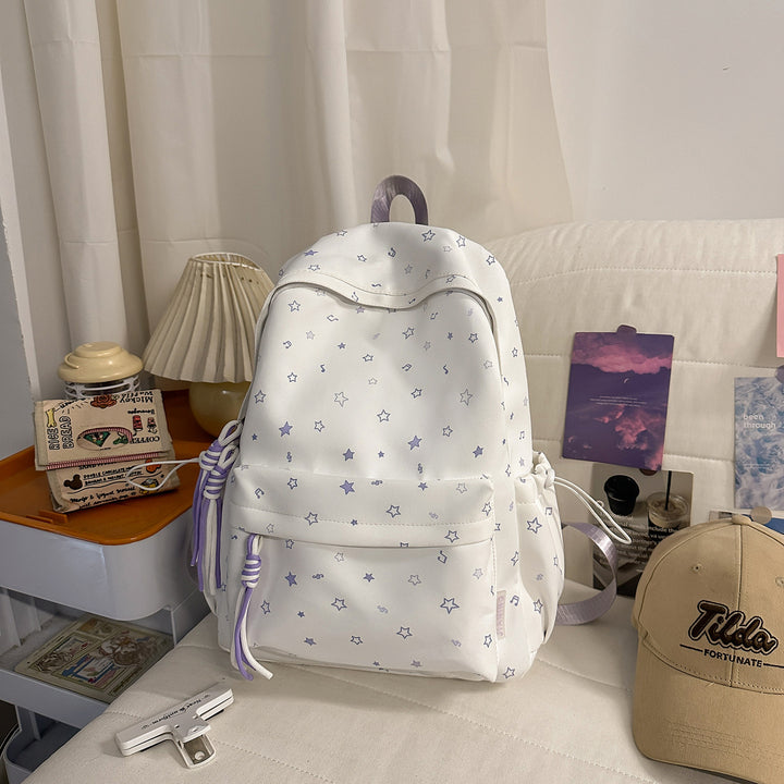 Star-Printed Stylish Daypack Bowlift
