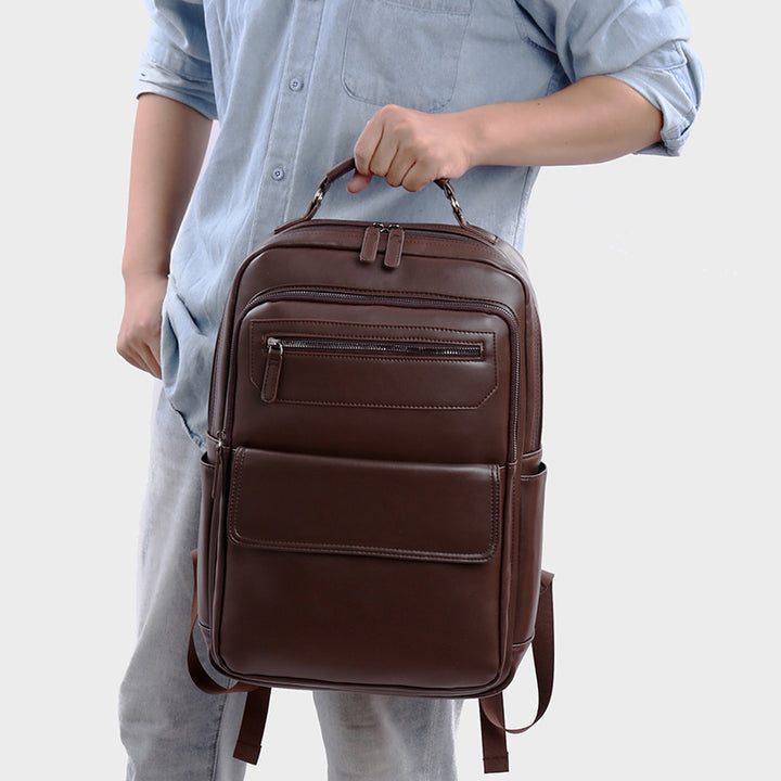 Executive Leather Backpack Bowlift