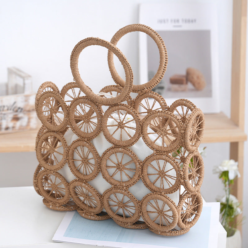Handbag with elaborate circular details Bowlift