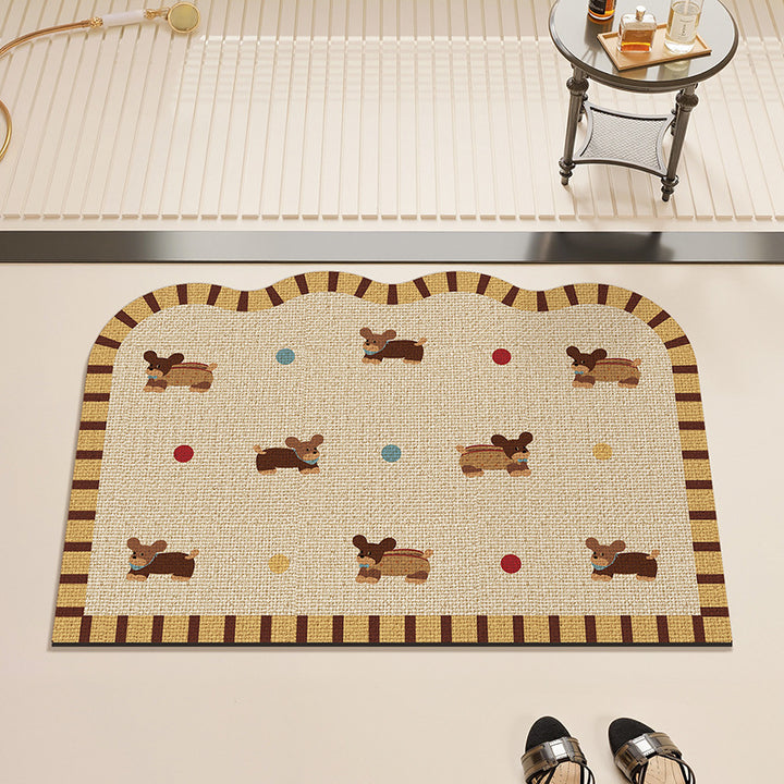 Playful Dog-Themed Area Mat