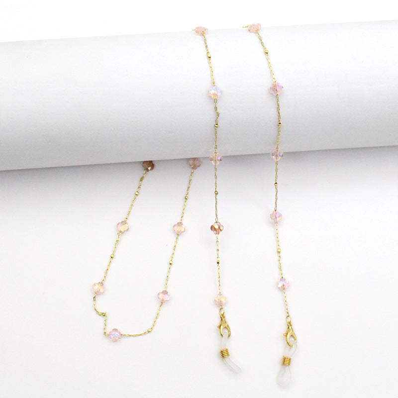 Elegant Crystal-Designed Eyewear Chain Bowlift