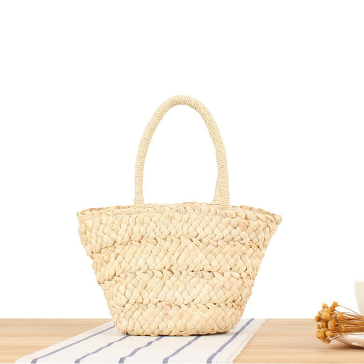 Braided Bast Tote Bag with Unusual Design Bowlift